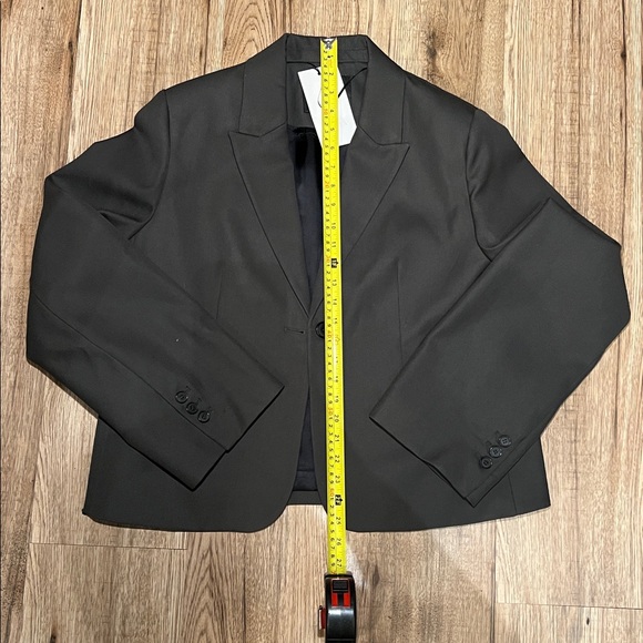 NEW! Zara SUIT SET Straight Cut Charcoal Blazer and Skirt - Picture 15 of 15